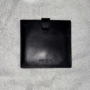 Coach Black Leather Card Holder
